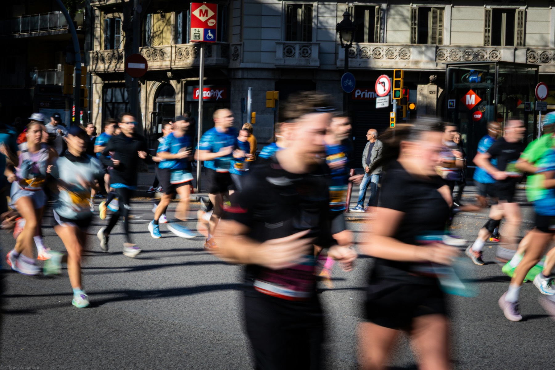 Coureurs en pleine course